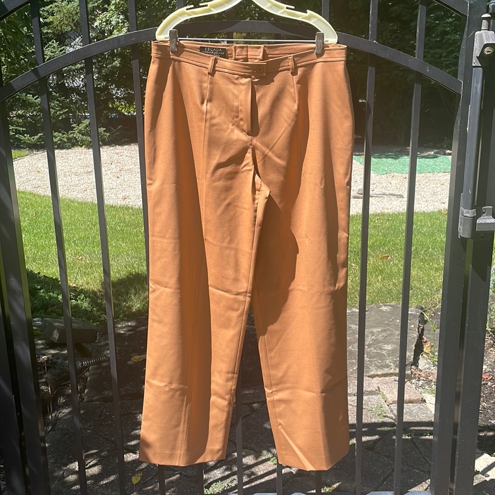 Women's Tailored High-Waist Pants in Rust